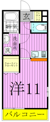インフォリア・アクシス 101号室 間取り