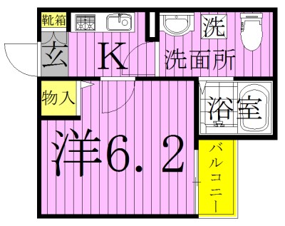 CHELSEA 202号室 間取り