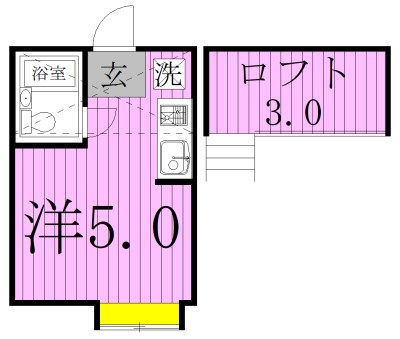 キャピタル八柱 106号室 間取り