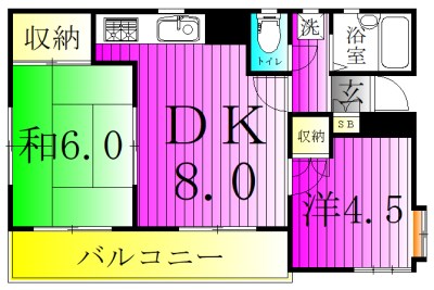 ロイヤルエモンド松戸 302号室 間取り