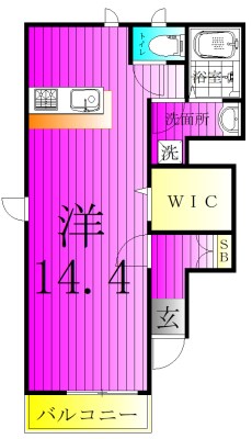 カメリア 101号室 間取り