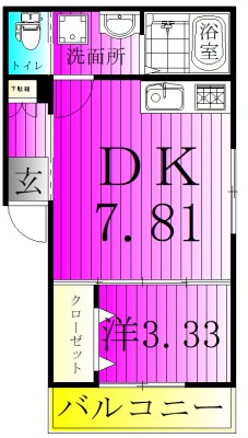 ＡＪ馬橋Ⅲ 302号室 間取り