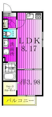 フェリーチェ馬橋 101号室 間取り