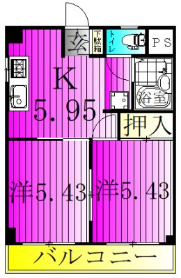 ハートリーフレジデンス 301号室 間取り