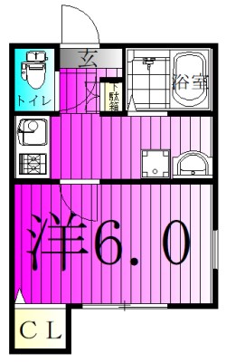 オークランド馬橋 205号室 間取り