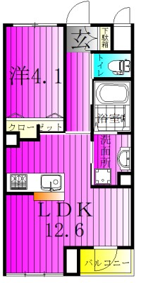 フェアリーガーデン 306号室 間取り