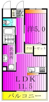 フェアリーガーデン 102号室 間取り