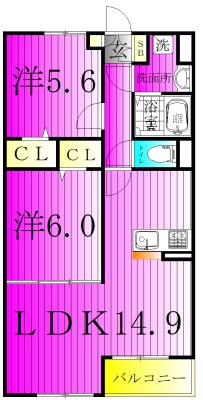 ベルフォーレⅠ  202号室 間取り