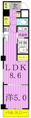 ユニオネスト我孫子 502号室 間取り