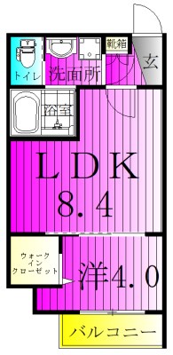 ＡＪ北松戸００３ 203号室 間取り