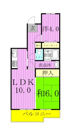 サンソレイユ松戸 702号室 間取り