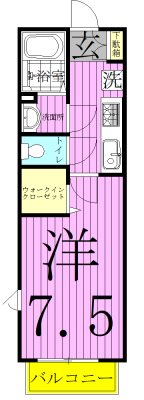 ヴィクトワール 102号室 間取り