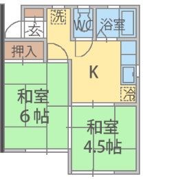 ハイツ・ヒラノ 102号室 間取り