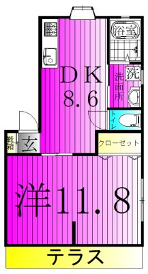 寿ガーデンハイツ 104号室 間取り