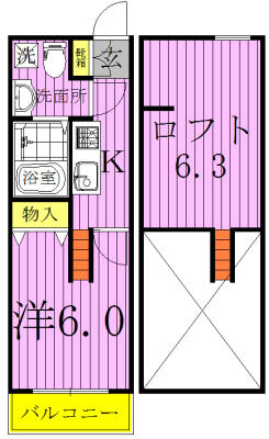 SIZZLE 01(シズル　ゼロイチ)  203号室 間取り