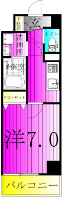 LaSante柏 304号室 間取り