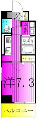 ザ・パームス柏 507号室 間取り