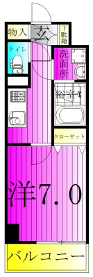 LaSante柏 309号室 間取り