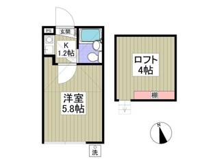 グランドソレイユ松戸 105号室 間取り