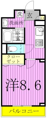 ルミエールⅡ 303号室 間取り