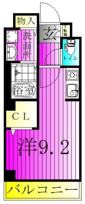 ヴィラハミング 204号室 間取り