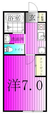 エクセルメゾンA 103号室 間取り