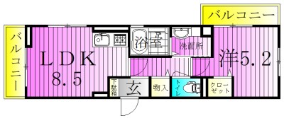 メゾンサニーサイド 間取り図