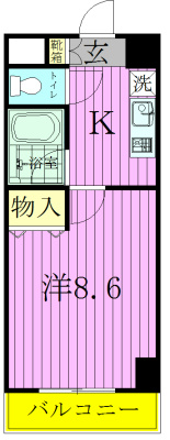 ヴェリーニ東松戸 505号室 間取り