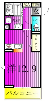 Confort u 105号室 間取り