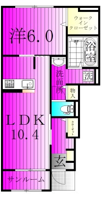 フォレストガーデン 106号室 間取り