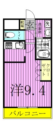 グランシャリオ 106号室 間取り