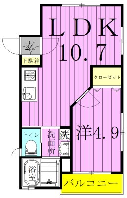 アイレガリアⅠ 302号室 間取り