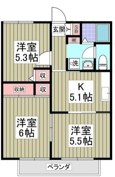 セフィーラ松飛台 202号室 間取り
