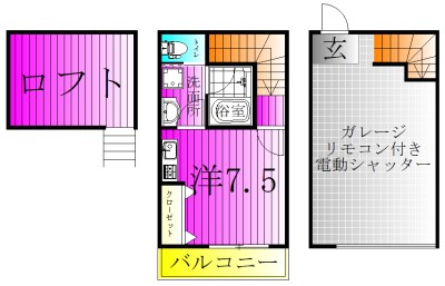 ＳＫガレジオ馬込沢Ⅰ B号室 間取り