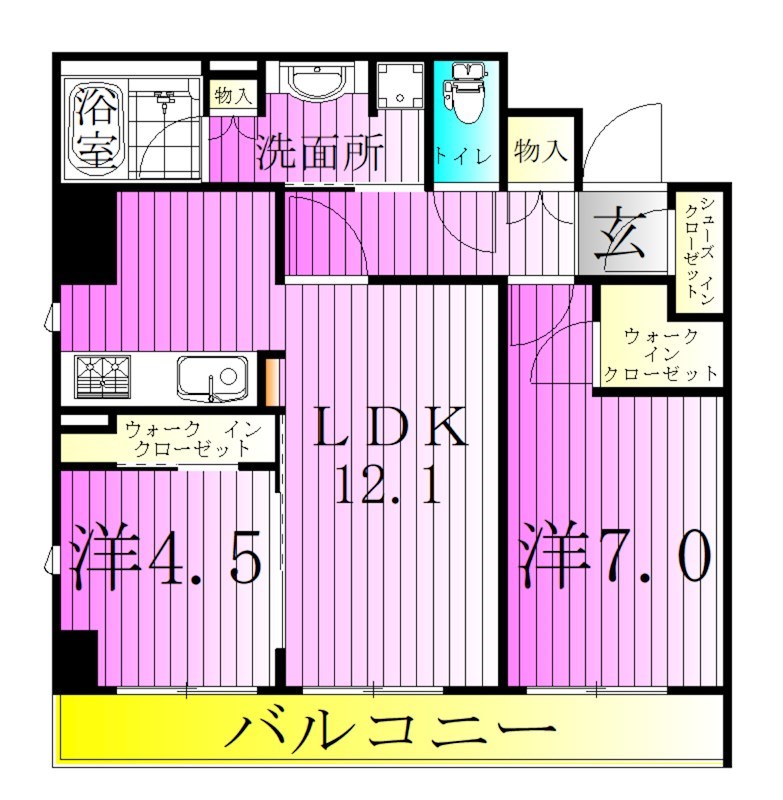 COCO-CHILL KAMEARI 間取り図