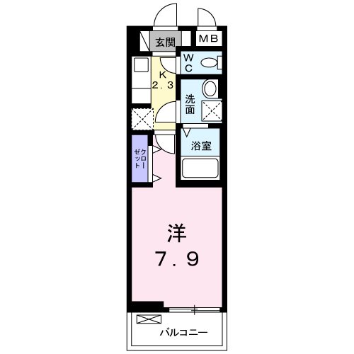 エスポア 302号室 間取り