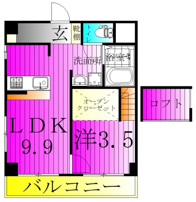 ハートリーフレジデンス 201号室 間取り