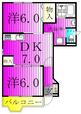 エスパシオⅡ 101号室 間取り