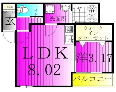 ルピナス北松戸 103号室 間取り