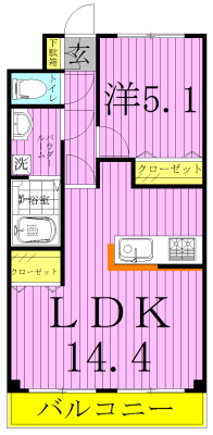 アバンス 102号室 間取り