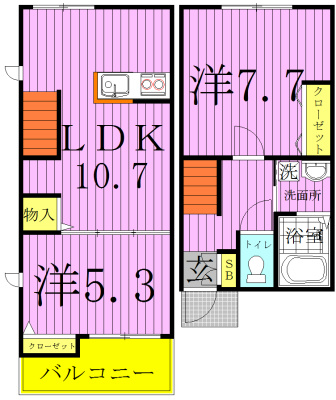 マルシェルブ柏 1003号室 間取り