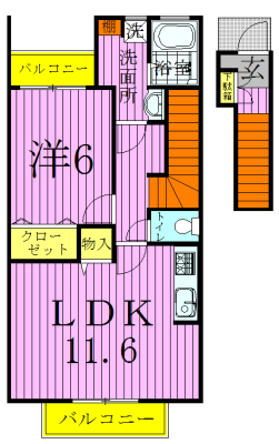 ルミナスコート 202号室 間取り