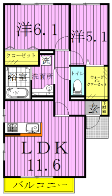 ペンブローク 201号室 間取り