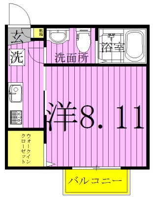 CAREL新鎌ヶ谷 206号室 間取り