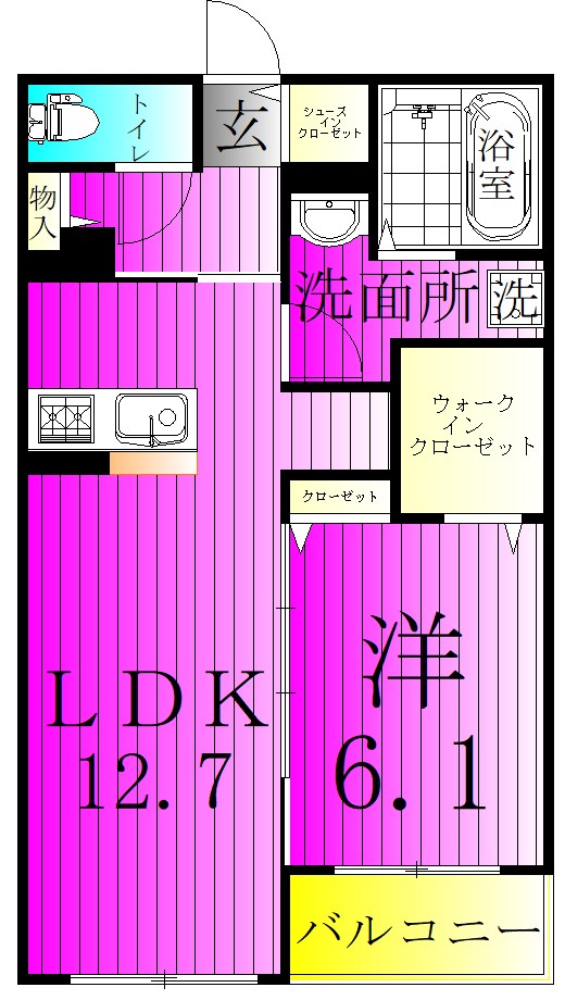 Y・ノヴェルB  201号室 間取り