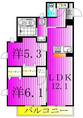 Y・ノヴェルB  303号室 間取り
