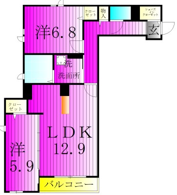 Y・ノヴェルA 201号室 間取り