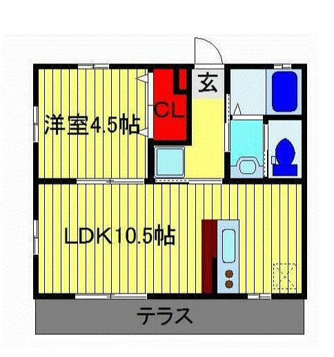 ブラックサンモール秋山 205号室 間取り