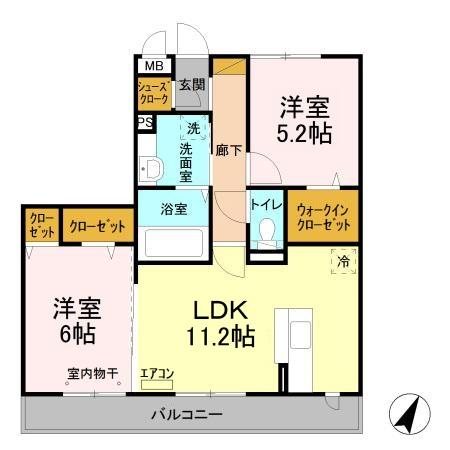グランフェリシア 303号室 間取り