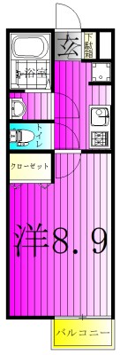 Iris 102号室 間取り